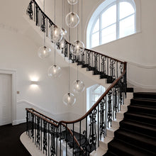 Load image into Gallery viewer, Glass LED Pendant Light, Rose Gold or Black
