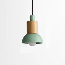 Load image into Gallery viewer, Wooden and Metal Pendant Light Design Window
