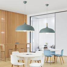 Load image into Gallery viewer, Aluminum Pendant Light with Wooden Rod
