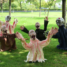 Load image into Gallery viewer, Swinging Ghost Prop with Sound Activated Red Eyes for Halloween Porches and Yards
