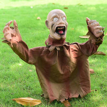 Load image into Gallery viewer, Swinging Ghost Prop with Sound Activated Red Eyes for Halloween Porches and Yards
