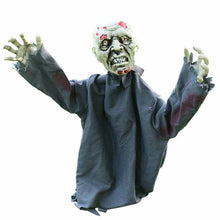 Load image into Gallery viewer, Swinging Ghost Prop with Sound Activated Red Eyes for Halloween Porches and Yards
