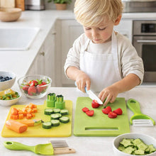 Load image into Gallery viewer, Kids Play Kitchen Tool Set with Child Safe Utensils for Pretend Cooking

