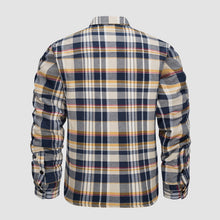 Load image into Gallery viewer, Mens Quilted Lined Flannel Jacket with Snap Button Front and Dual Chest Pockets
