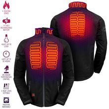 Load image into Gallery viewer, Mens Heated Softshell Coat with Touch Button Control and 7V Power Bank for Cold Weather
