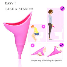 Load image into Gallery viewer, Female Urinal Silicone Stand Up Device for Hiking and Travel
