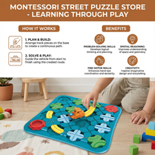 Load image into Gallery viewer, Kids Street Puzzle Set with Movable Vehicle and Colorful Pieces for Creative Play
