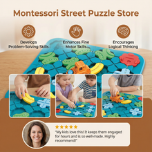 Load image into Gallery viewer, Kids Street Puzzle Set with Movable Vehicle and Colorful Pieces for Creative Play
