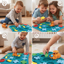 Load image into Gallery viewer, Kids Street Puzzle Set with Movable Vehicle and Colorful Pieces for Creative Play

