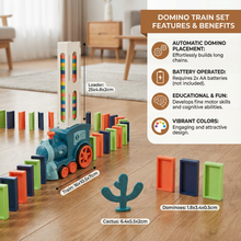 Load image into Gallery viewer, Automatic Domino Train Toy with Chain Reaction Track for Kids
