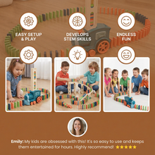 Load image into Gallery viewer, Automatic Domino Train Toy with Chain Reaction Track for Kids
