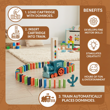 Load image into Gallery viewer, Automatic Domino Train Toy with Chain Reaction Track for Kids
