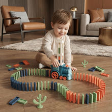 Load image into Gallery viewer, Automatic Domino Train Toy with Chain Reaction Track for Kids
