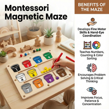 Load image into Gallery viewer, Magnetic Maze Board with Color Sorting Tracks and Numbered Slots
