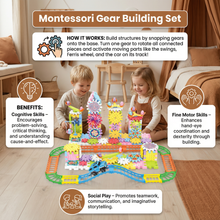 Load image into Gallery viewer, Gear Building Block Set with Rotating Handles and 203 Interlocking Pieces
