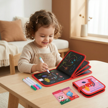 Load image into Gallery viewer, Portable Reusable Drawing Book for Kids with Six Drawing Sides and Wipe Clean Pages
