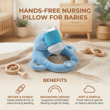 Load image into Gallery viewer, Bottle Holder Nursing Pillow with Breathable Mesh and Hands Free Support
