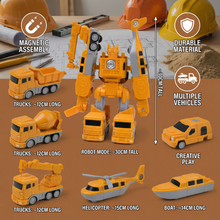 Load image into Gallery viewer, Magnetic Transforming Vehicle Building Set That Turns from Car to Robot
