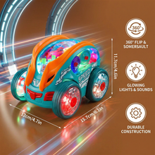 Load image into Gallery viewer, Flipping Stunt Car with Multicolor LED Lights and 360 Degree Rotation, Rechargeable
