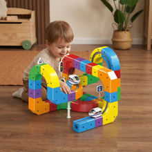 Load image into Gallery viewer, Magic Cube Train Track Toy with 81 Colorful Snap Together Pieces for Kids
