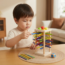 Load image into Gallery viewer, Wooden Ball and Stick Dexterity Game with Three Play Modes
