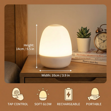 Load image into Gallery viewer, Egg Shaped Silicone Night Light with Touch Controls and Adjustable Brightness
