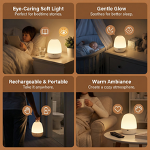 Load image into Gallery viewer, Egg Shaped Silicone Night Light with Touch Controls and Adjustable Brightness
