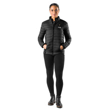 Load image into Gallery viewer, Womens Rechargeable Heated Puffer Coat with Three Heat Zones and Elastic Cuffs for Winter
