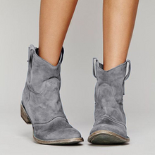 Load image into Gallery viewer, Versatile women's Western ankle boots, perfect for adding a stylish touch to fall &amp; winter looks.
