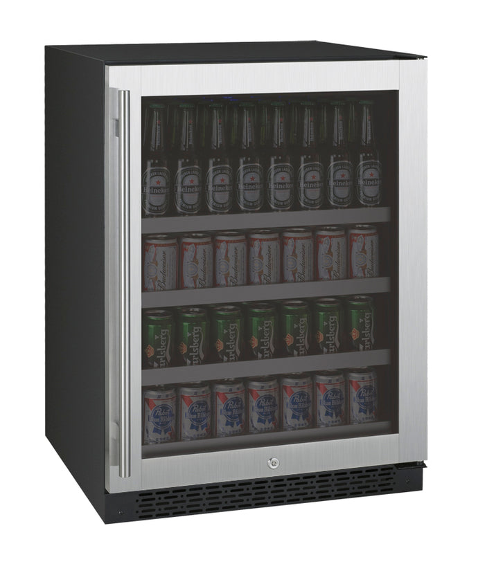 Allavino 24 Wide FlexCount II Tru-Vino Stainless Steel Left Hinge Beverage Center VSBC24-SL20