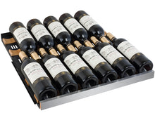 Load image into Gallery viewer, Allavino 24&quot; Wide FlexCount II Tru-Vino 172 Bottle Dual Zone Black Left Hinge Wine Refrigerator VSWR172-2BL20
