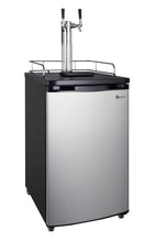 Load image into Gallery viewer, Kegco 20&quot; Wide Kombucha Dual Tap Stainless Steel Kegerator KOM19S-2NK
