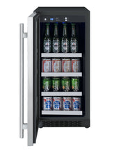 Load image into Gallery viewer, Allavino 15&quot; Wide FlexCount II Tru-Vino Stainless Steel Right Hinge Beverage Center VSBC15-SL20
