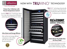 Load image into Gallery viewer, Allavino 24&quot; Wide FlexCount II Tru-Vino 121 Bottle Dual Zone Stainless Steel Left Hinge Wine Refrigerator VSWR121-2SL20

