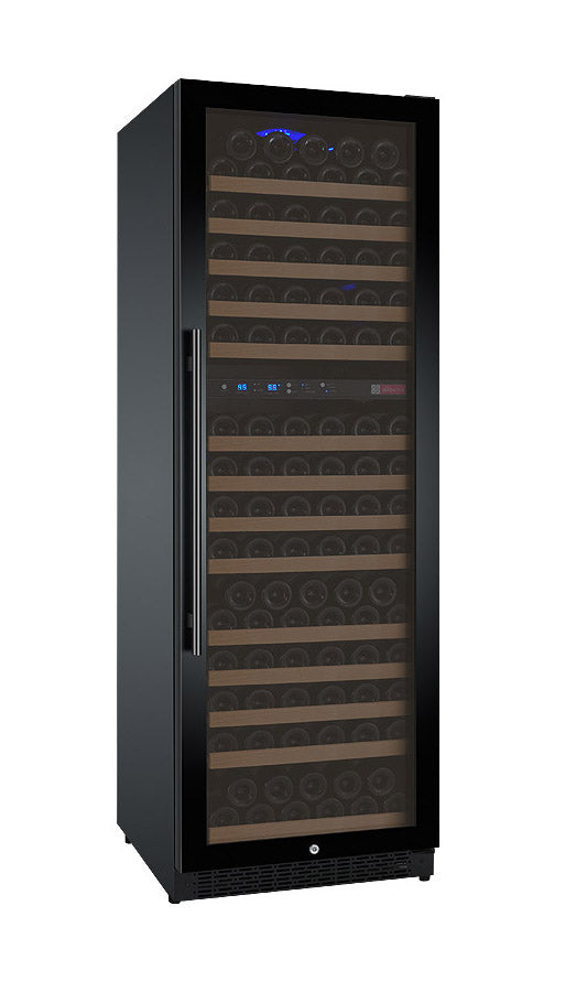 Allavino 24 Wide FlexCount II Tru-Vino 172 Bottle Dual Zone Black Left Hinge Wine Refrigerator VSWR172-2BL20