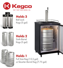 Load image into Gallery viewer, Kegco 24&quot; Wide Single Tap Stainless Steel Commercial/Residential Kegerator Z163S-1NK
