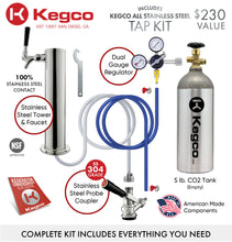 Load image into Gallery viewer, Kegco 24&quot; Wide Single Tap Stainless Steel Commercial/Residential Kegerator Z163S-1NK
